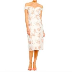 Gal Meets Glam Ethel Off The Shoulder Sheath Dress